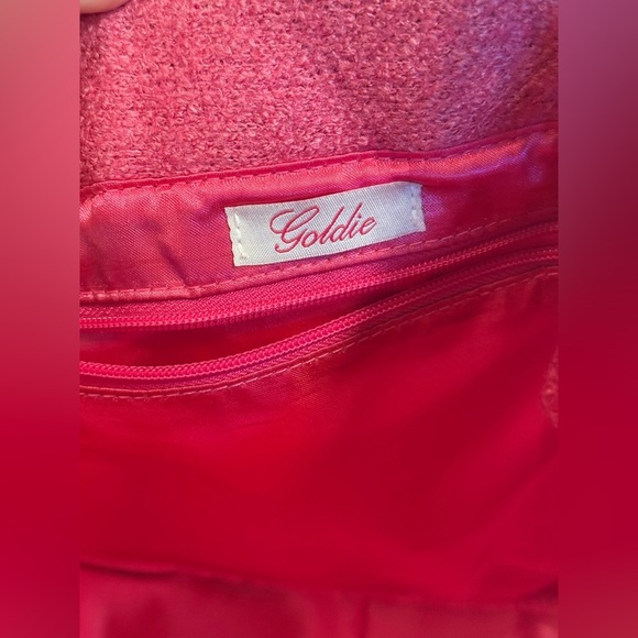 GOLDIE LIMITED EDITION Womens Purse Pink Tote Handbag Purse Pink Ribbon Chain - Picture 3 of 7